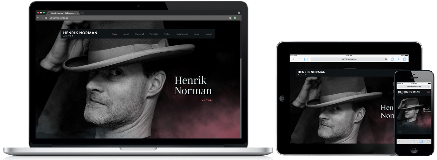 Henrik Norman WordPress-hemsida