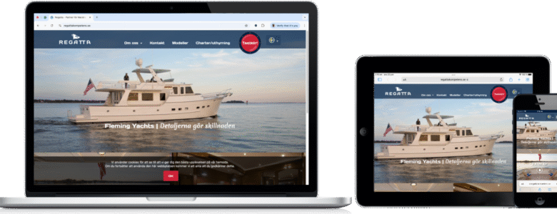 Regattakompetens WordPress-hemsida